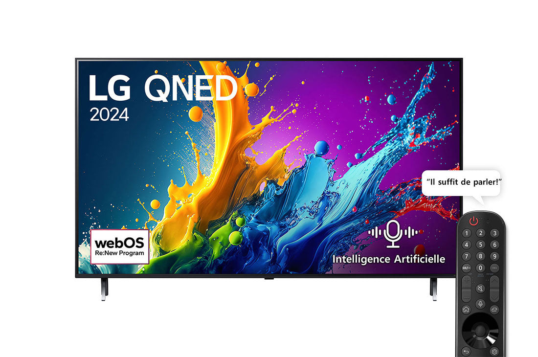 75QNED80T6B Smart TV LG QNED QNED80 4K, 75 pouces, Télécommande Magique IA HDR10 webOS24 2024 75QNED80T6B Smart TV LG QNED QNED80 4K, 75 pouces, Télécommande Magique IA HDR10 webOS24 2024